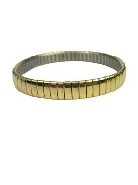 Milor Stainless Steel Italy Stretch Expandable Bracelet Gold Tone Unisex